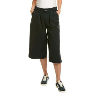 NWT Free People Hard Rain Gaucho Pants Wide Leg Cropped Washed Black 12 New